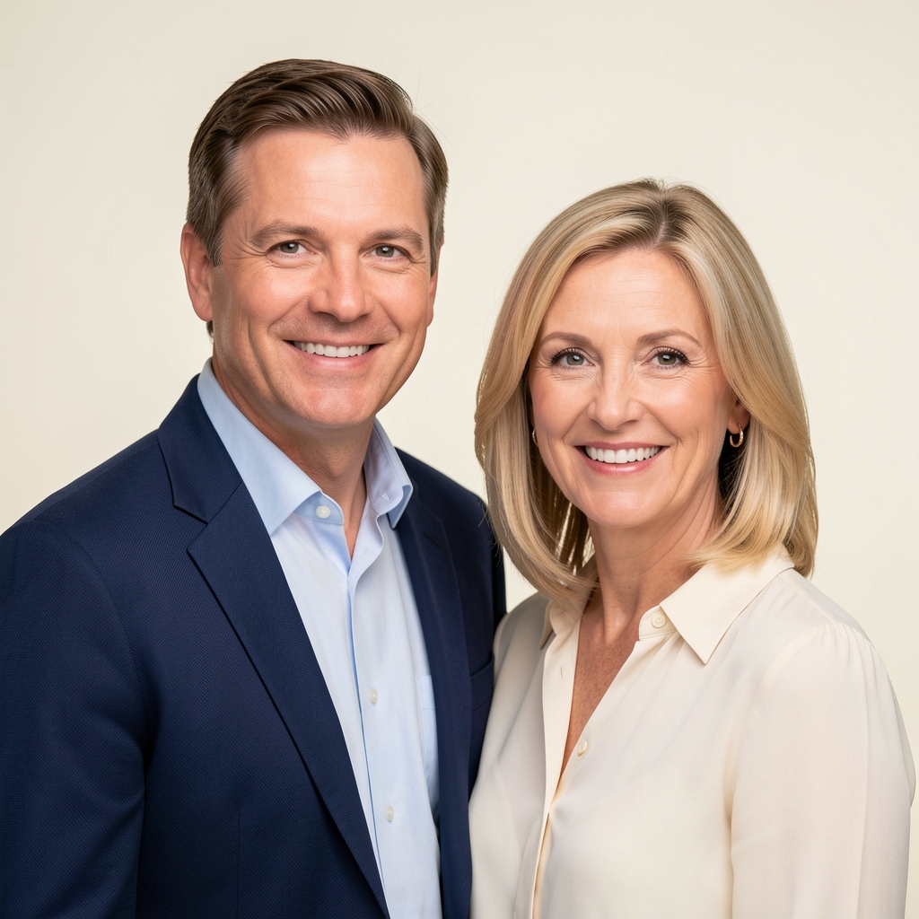 Professional headshot of David and Rebecca Hart, Property Developers